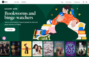 header de home page du site Fable avec un titre et une illustration fait main